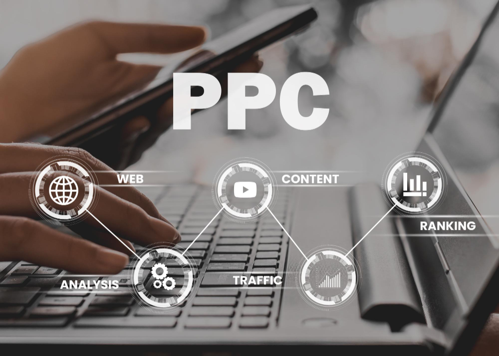 ppc pay per click online branding digital marketing screen
